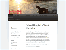 Tablet Screenshot of animalhospitalofwestmanheim.com